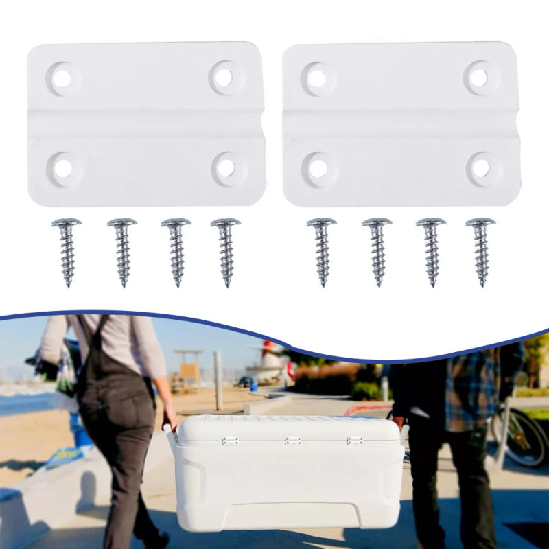 Description Picture 3 of item2pcs Replacement Hinges For Igloo Cooler Box White Plastic Hinges With Screws Kit Wooden Box Gifts Box Hardware Accessories