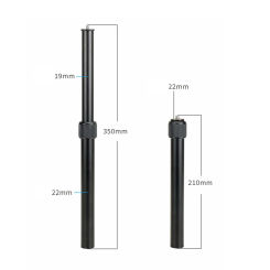 Tube Rod Tripod Extension Mount 2-section Extension Rod with 1/4-20 Thread for DSLR Camera Gimbal Stabilizer Phone Holder