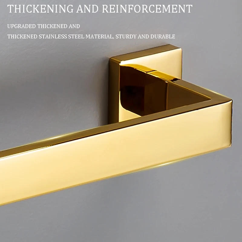 Description Picture 2 of itemPolished Golden Bathroom Hardware Set Accessories Hook Towel Bar Toilet Paper Holder Towel Ring Bath Towel Holder Bathroom Kit