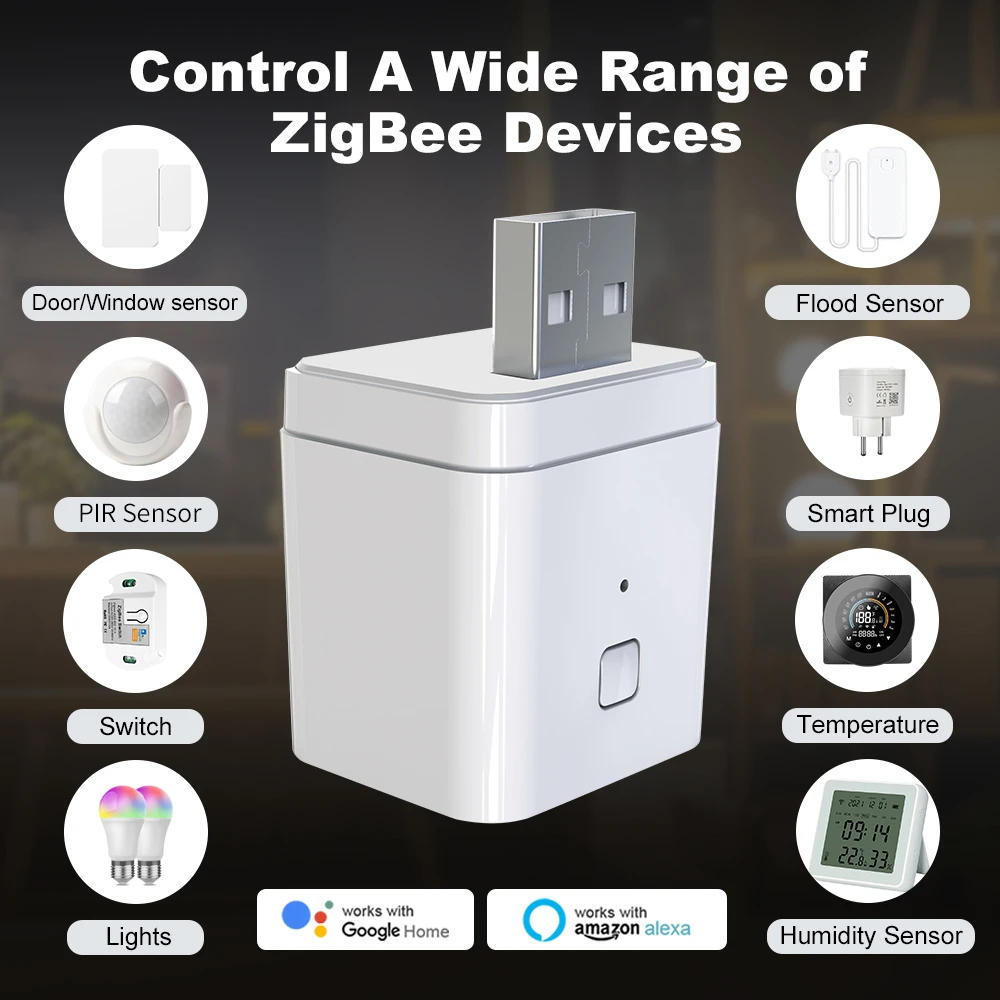 Description Picture 3 of itemTuya Smart USB Bluetooth Zigbee Multi Gateway Wireless Hub Bridge Smart Home Appliances Remote Control Support Alexa Google Home