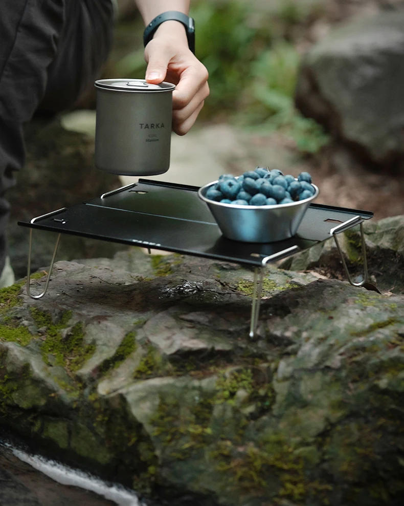 Description Picture 3 of itemTARKA Mini Camping Table Tourist Portable Folding Table Aluminium Alloy Picnic Small Table Outdoor Fishing Beach Hiking Supplies