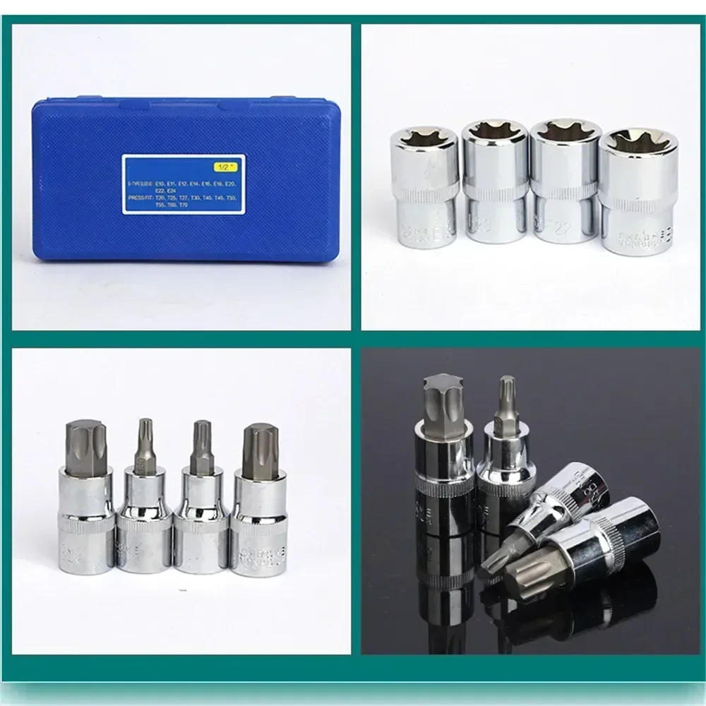 Description Picture 6 of itemE-Security Bits Drive Torque Handheld Tool Torx Star Sockets & Bit Set Star Socket Automotive Repair Combination Set