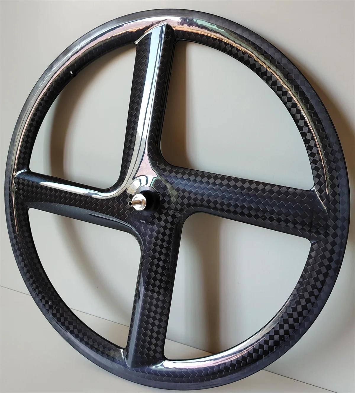 Description Picture 6 of item23mm Wide 41mm Depth Carbon 700C Road/Track/Fixed Gear Bicycle Wheelset Front 4 Spokes Rear Disc Wheels Tubular  UD 12K