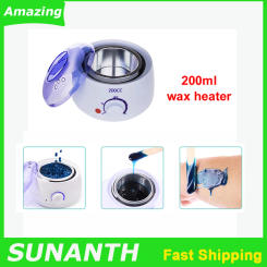 200ml Wax Machine for Hair Removal Paraffin Heater Waxing Beans Depilatory Epilator Warmer Wax-melting Pot Wax Heater Wax Heater