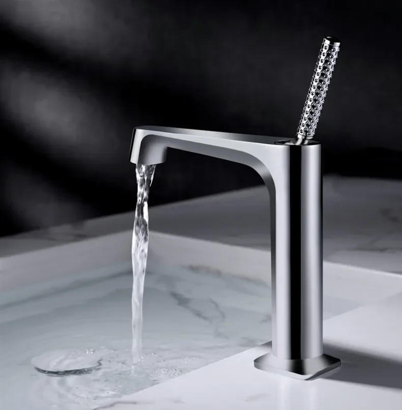 Description Picture 4 of itemNew Basin Faucet Brass Lead Free Single Lever Hot and Cold Brush Gold Mixer Sink Tap Bathroom Mixer