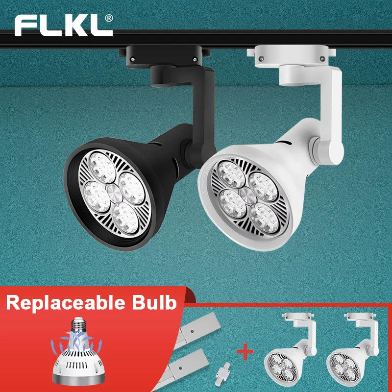 Description Picture 2 of itemSet Ceiling Led Track Light Spotlights COB Track Lighting Wall Rail Spot Lights System 20/30/40W Clothing Shop Home Lamp 220V