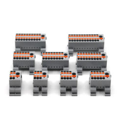1PC 225 Series Terminal Block One In Multiple Out Wire Electrical Connectors Plug-in Spliceable Splitter Guide Rail Junction Box