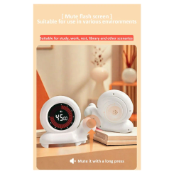 HLZS-60 Minutes Visual Analog Timer Cute Silent Rotary Timer Kitchen Timer Count Up Down Clock For Kids And Adults Time