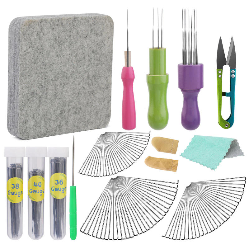 Description Picture 2 of itemNeedles Felting Tools Needles Wool Felting Soft Needle Felting Pad with 3 Sizes Felting Needles for Needle Felting Craft DIY