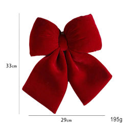 1pcs Christmas Bow Large Red Soft Xmas Decor Bow Knot Christmas Tree Ornaments Xmas Hanging Wreath Garland Holiday Home Decor