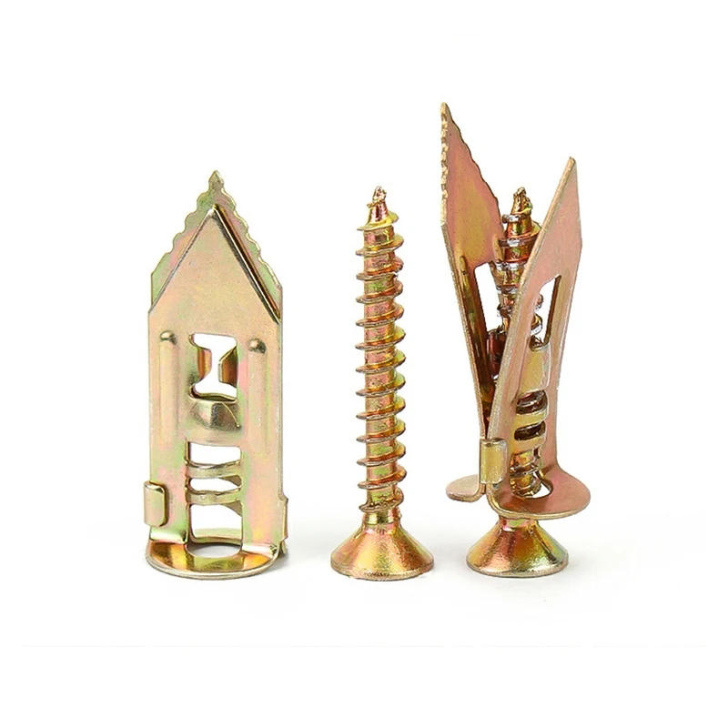 Description Picture 4 of item50pcs Drywall Self Drilling Anchor with Screw Kit Gypsum Expansion Drywall Anchor Screw for Fixing TV Shelf Cabinet Curtains