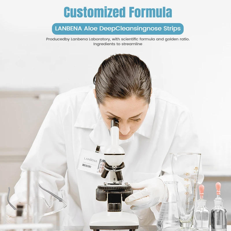 Description Picture 6 of itemLANBENA Blackhead Remover Peel Off Mask Aloe Vera Extract Oil Control Nose Mask with 60pcs Cleanses for Deep Clean Hydrating