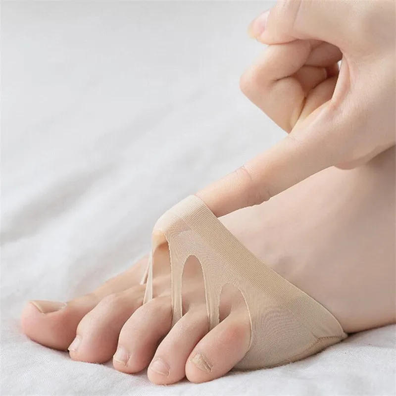 Description Picture 5 of item3 Pairs Open Toe Socks Women Set Sponge Pads for High Heel Shoes Soft Socks Forefoot Insole Five Fingers Socks Liner