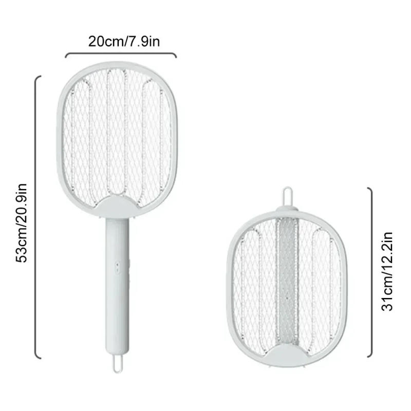 Description Picture 2 of itemFoldable Electric Mosquito Killer Fly Swatter Trap USB Rechargeable Mosquito Racket Insect Killer with UV Light Bug Zapper 3000V