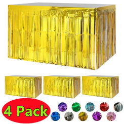 New 4/2/1Pack Table Skirt Wedding Decoration Table Birthday Party Decor Table Skirt Birthday Decoration Tablecloths For Party
