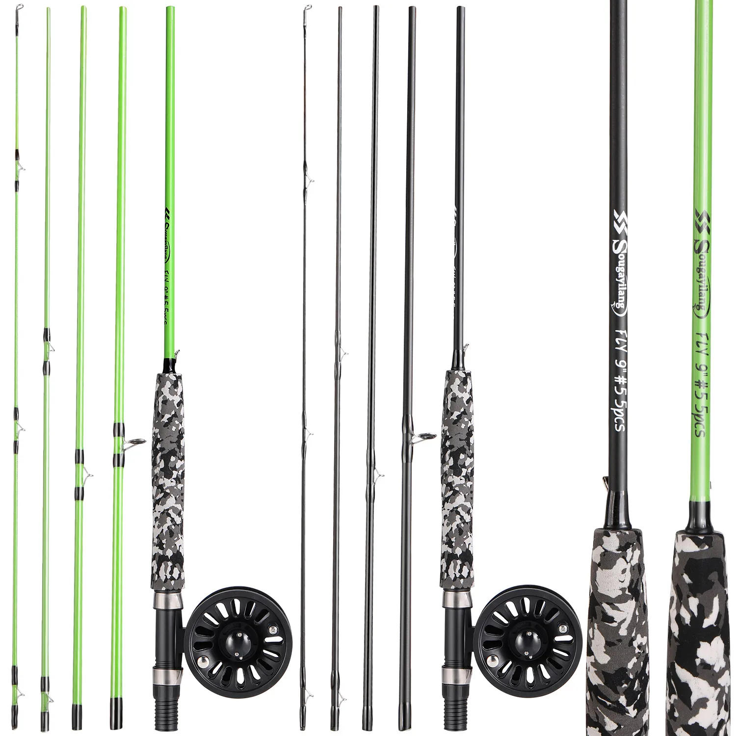 Description Picture 2 of itemSougayilang 5# Fly Fishing Rod Combo Super Light Portable Carbon Fiber Trout Rod Starter Package Fly Fishing Kit Fishing Tackle
