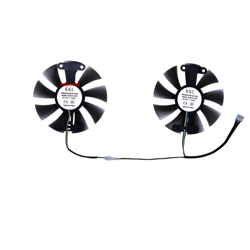 Description Picture 2 of item2Pcs/Set,Video Cards Fan,FL801512VB,GPU Cooler,For SJS AMD RX580 RX 580 8GB 2048SP Gaming White Edition,Graphics Card Cooling
