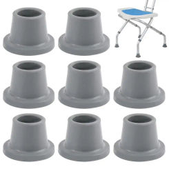 Bath Chair Rubber Feet 8pcs Shower Chair Feet Caps Bathroom Chair Leg Tips Anti-Slip Suction Cup Feet For Elderly Body Safety