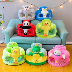 Cute Baby Sofa Support Seat Cover: Plush Chair for Learning to Sit, Feeding, and Comfortable Nest Puff -Washable, Without Filler