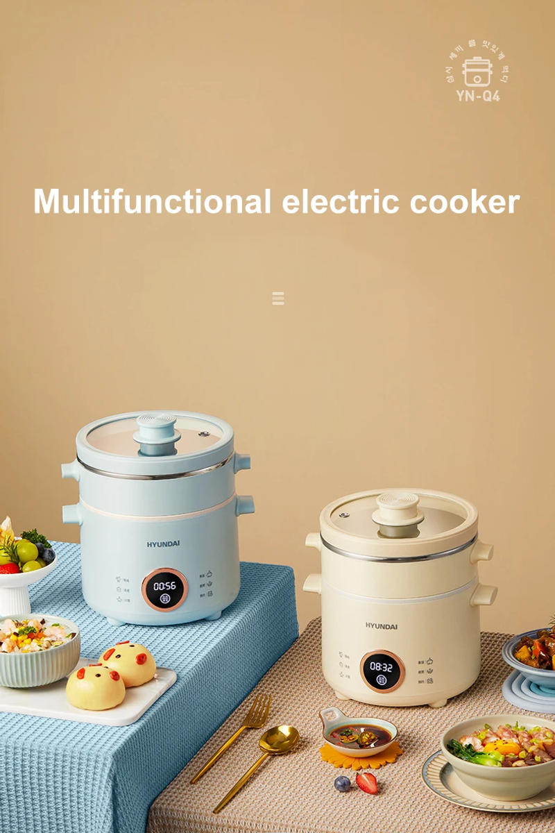 Description Picture 2 of item2.0L Electric Rice Cooker Cooking Pot Mini Multicooker Lunch Box Rice Cookers Hotpot Non-stick Electric Skillet Food Steamer