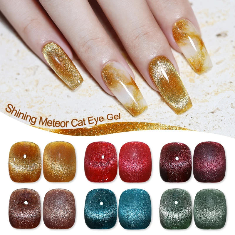 Description Picture 6 of itemArte Clavo 10ml Reflective Cat Magnetic Gel Nail Polish Glitter Vernis Semi Permanent Soak Off Magnetic UV Gel Nail Art Gel
