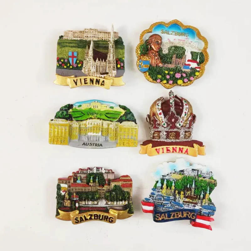 Description Picture 3 of itemCreative Design Austria Vienna Tourism Scenery Refrigerator Magnet 3D Fridge Magnet Sticker Travel Souvenir Kitchen Decoration
