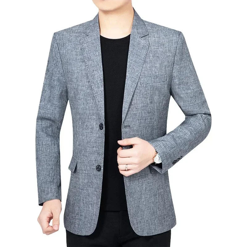 Description Picture 4 of itemNew Spring Man Thin Formal Wear Business Casual Suits Coats Blazers Jackets High Quality Male Slim Blazers Men's Clothing 4XL