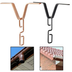 2 Set Drain-pipe Chain Hook Coat Hanger Hooks Installer Component Designed V Shape And Chain Connect The Rain Chain To The Downs