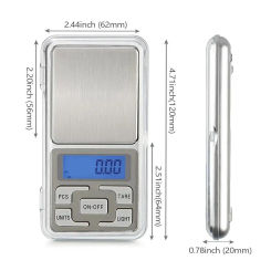 0.01-500g Jewelry Scales Weight Diamond Balance Kitchen Weighing Digital Pocket Mini Scale Bathroom