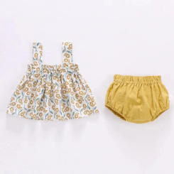 Baby Clothing Sets Girl's Suspender Dress Top + Shorts 2Pcs/set Summer Thin Casual Print Infant Toddler Clothes Suits