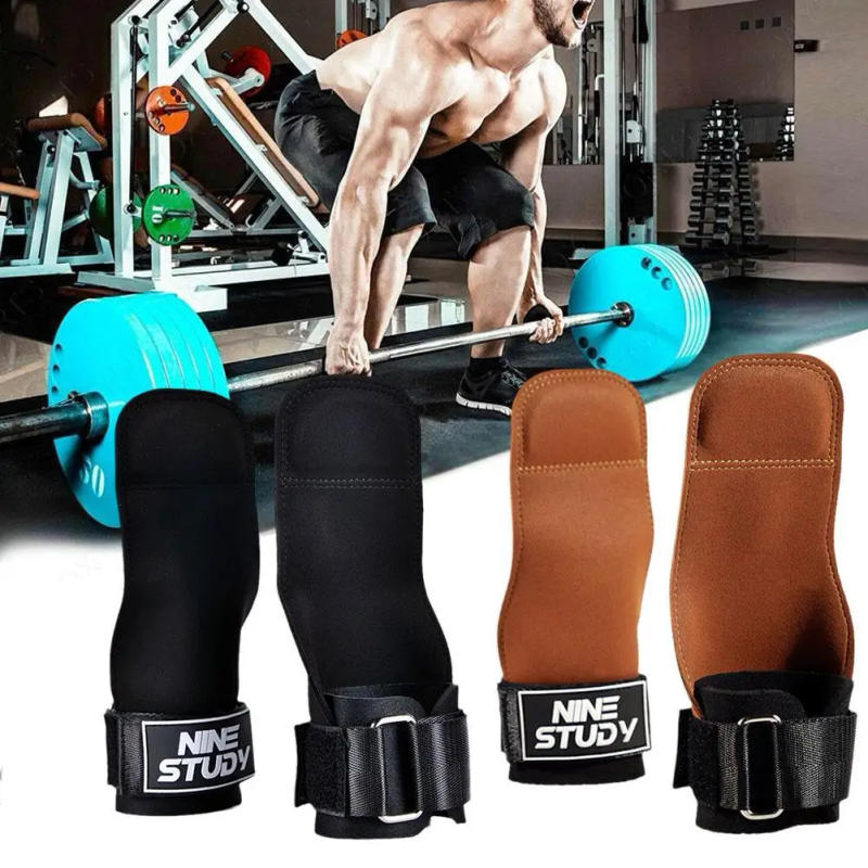 Description Picture 3 of itemBench Press Weight Lifting Wrist Hooks Straps Deadlift Gloves and Grip Pads for Fitness Gym Training Dumbbell Pull-Up