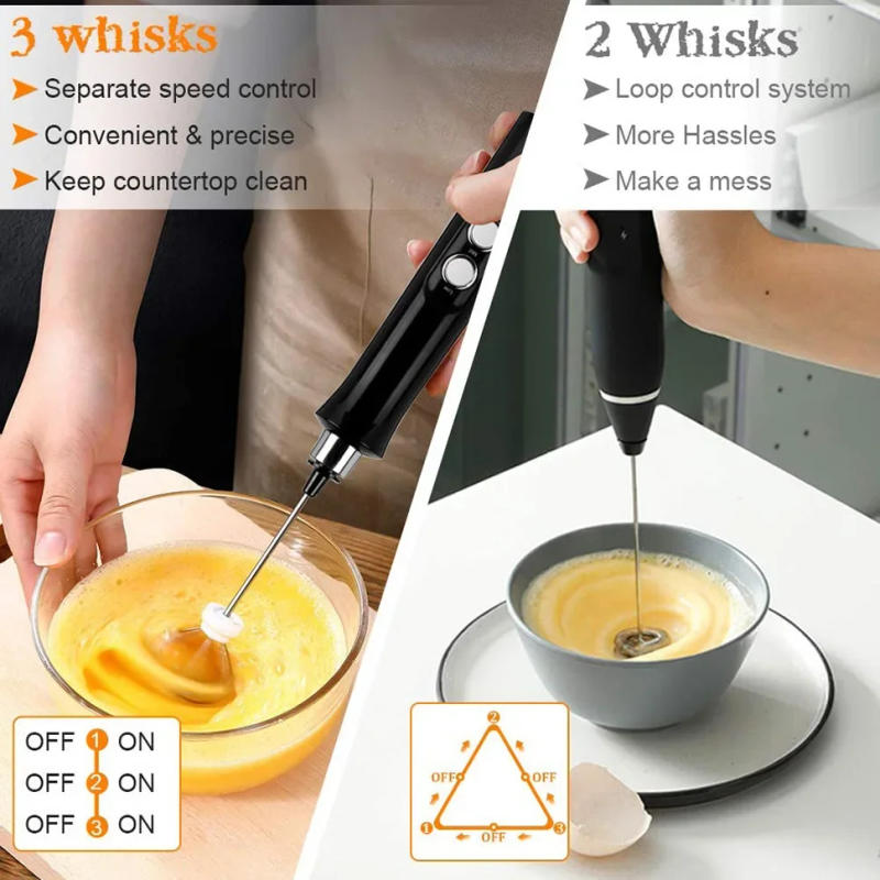 Description Picture 6 of itemElectric Milk Frother Foam Maker Wireless Handheld Foamer Portable Rechargeable High Speeds Drink Mixer Coffee Frothing Wand