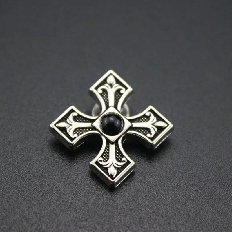 Description Picture 6 of item22mm Turquoise Cross Leather Decorative Buckle Conchos Button Leather Craft Goods Screw Back DIY Leathercraft Accessories