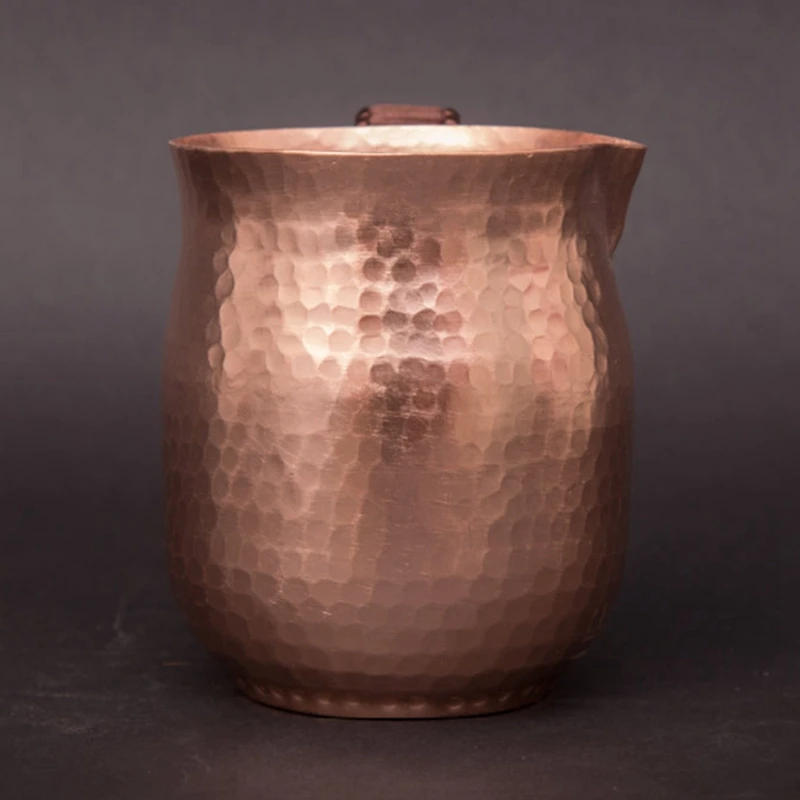 Description Picture 5 of item800Ml Pure Copper Latte Pitcher Hot Milk Cup Copper Mug Water Pots Kettles Hammer Handcraft Drinkware Tableware