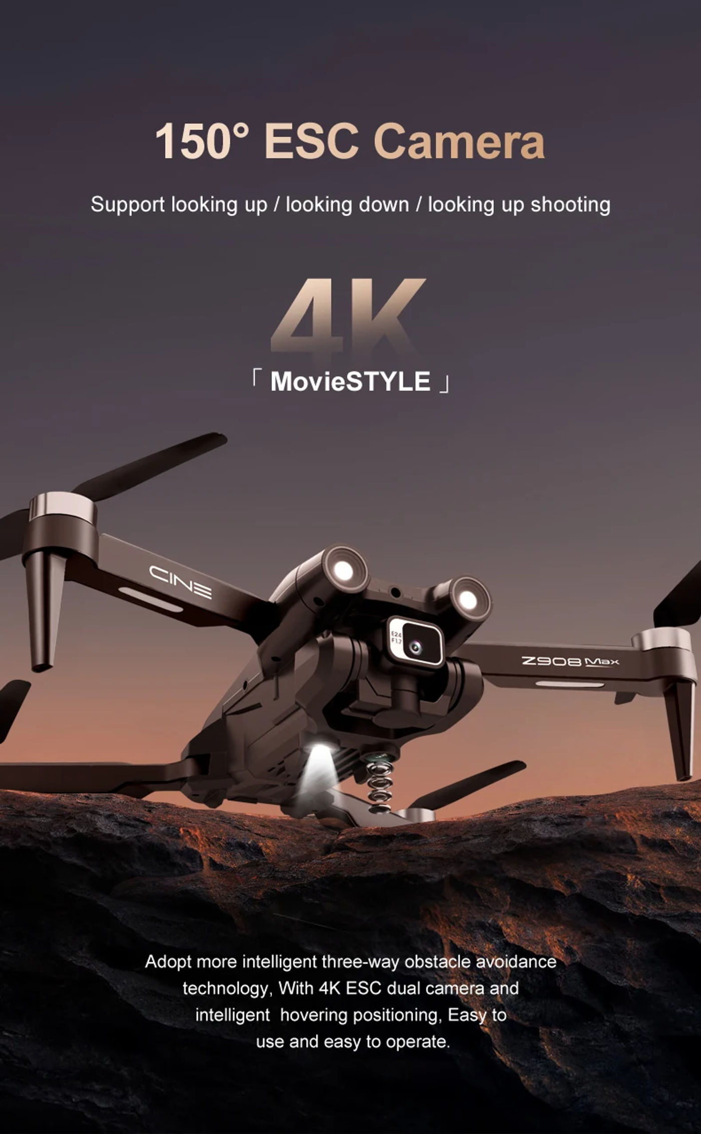 Description Picture 2 of itemKOHR Z908 Pro Drone Professional 4K HD Camera Dron Optical Flow Localization Obstacle Avoidance Aerial Photography RC Quadcopter