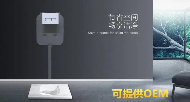 Description Picture 2 of itemY Color Ceramic Squatting Pan Concealed Water Tank Set Bathroom Personality Deodorant Potty Chair Toilet