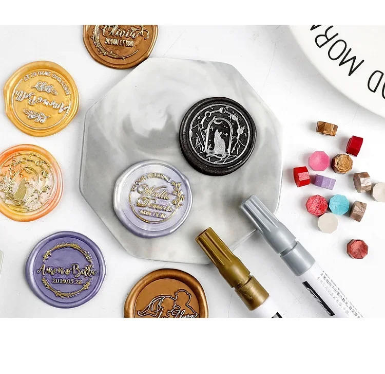 Description Picture 3 of item200 Pcs Wax Print Beads Wax Seal for Stamps Wax Lacquer for Seals Retro Sealing Gold Wedding Birthday Lacre for Card Making