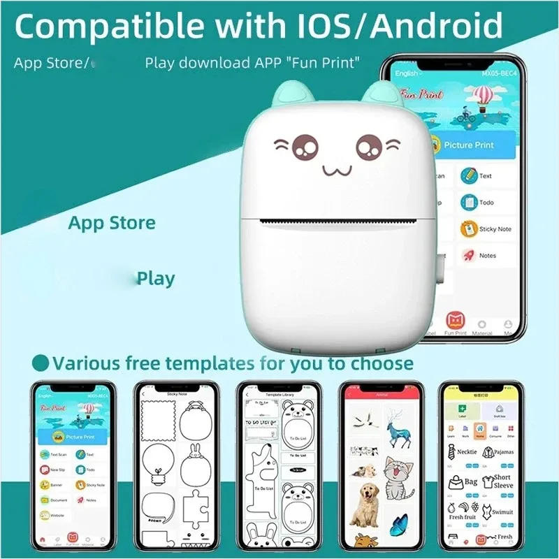 Description Picture 4 of itemC9 Bluetooth Mini Thermal Printer Portable HD Wireless Printing Self-adhesive Paper for Label/Picture/Photos/Receipts/Notes/List