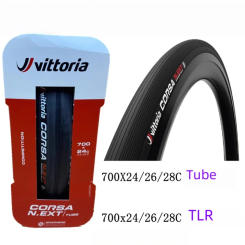 Vittoria Corsa N.EXT Tubeless Ready TLR / tube clincher 700x24C 26C 28C Folding Tyre G2.0 Road Tire Black Folding Training TIRE