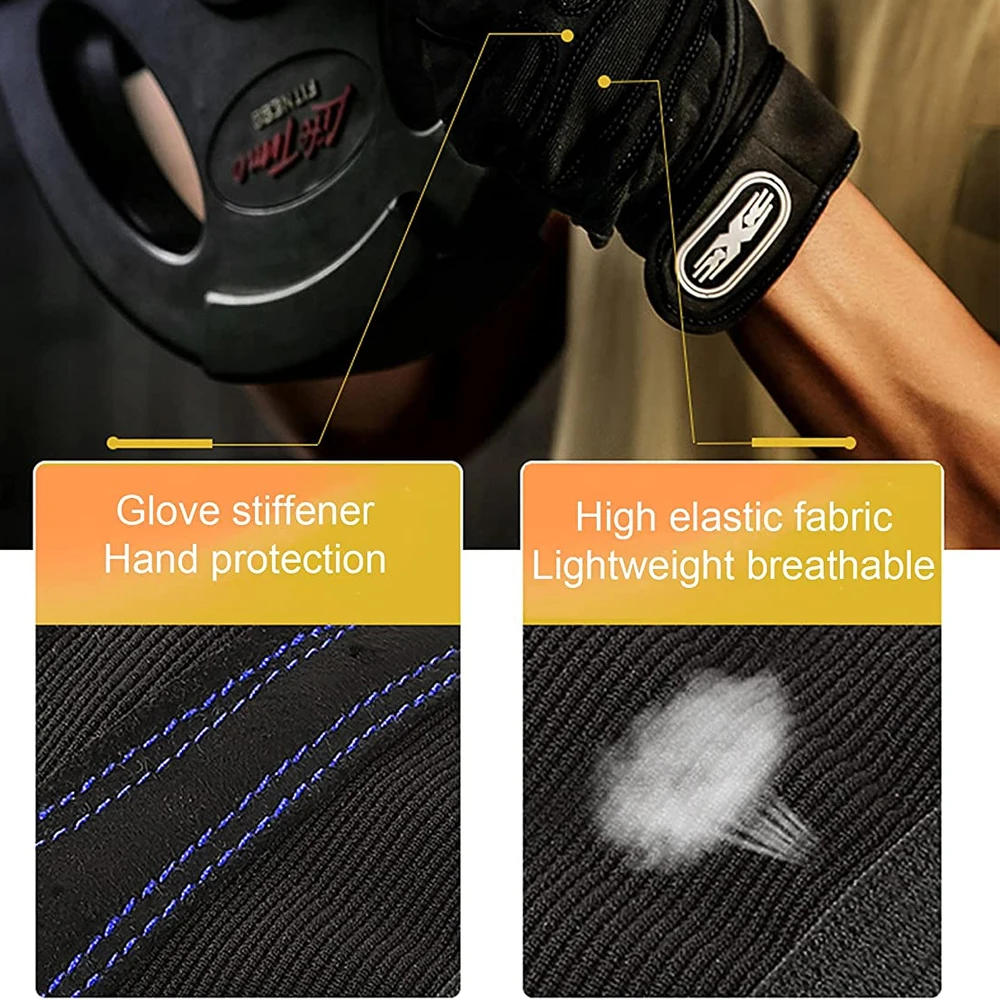 Description Picture 6 of item1 Pair Workout Gloves, Antislip Weight Lifting Gloves, Superior Grip & Palm Protection for Weightlifting, Fitness, Gym, Cycling