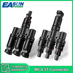 1Pair 3T Branch Adapter Connector Male and Female Connection for Solar Panels Cable PV System Waterproof Socket Plug