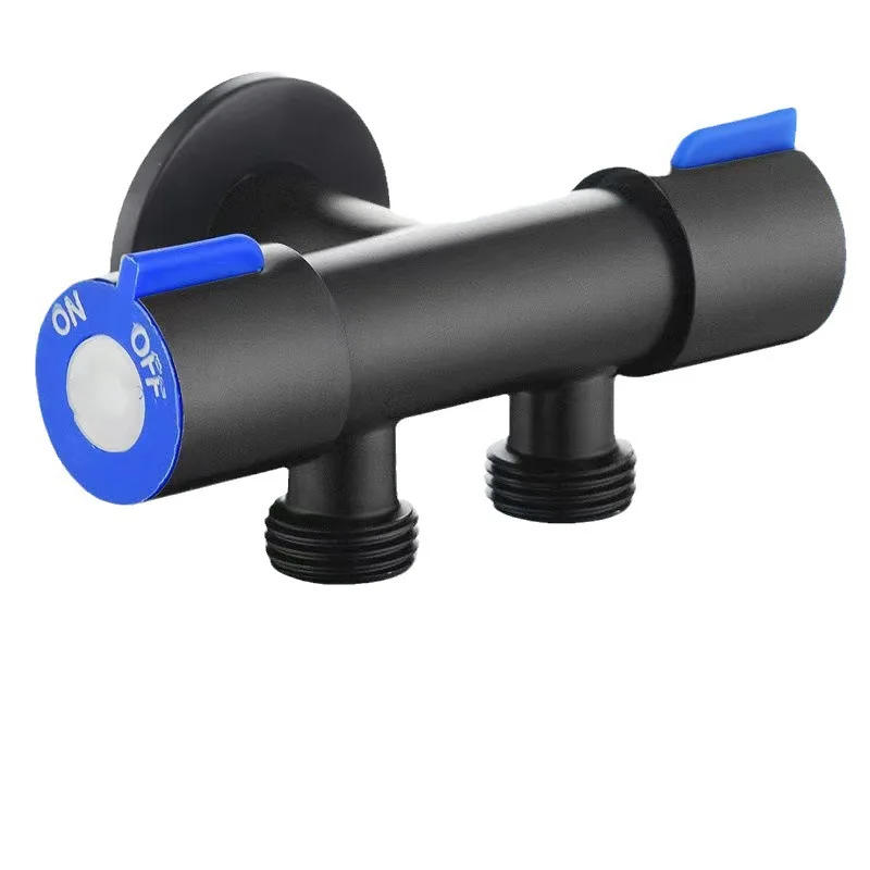 Description Picture 6 of itemBathroom Faucet Dual Control Double Handle Stainless Steel Cold Water Faucet Bathroom Washing Machine Faucet Triangle Valve