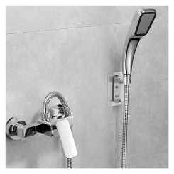 1 Piece Square Shower Faucet, Zinc Alloy Hot and Cold Water Mixing Valve, Modern Shower Device, Bathroom Toilet Household Shower Device, Bathroom Simple Bathtub Faucet