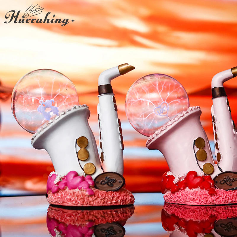 Description Picture 3 of itemViolin & Saxophone Crystal Plasma Light 4 Inch Glass Ball Touch Sensing Science Enlightenment Cool Interior Decoration Ornament