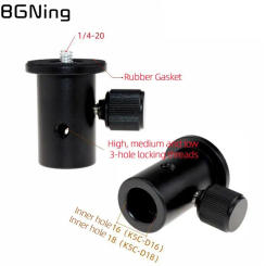 1/4 to Tripod Mount 16mm / 18mm Conversion Head DSLR Camera Lights Stand Flash Bracket Adapter for Umbrella Holder Photography