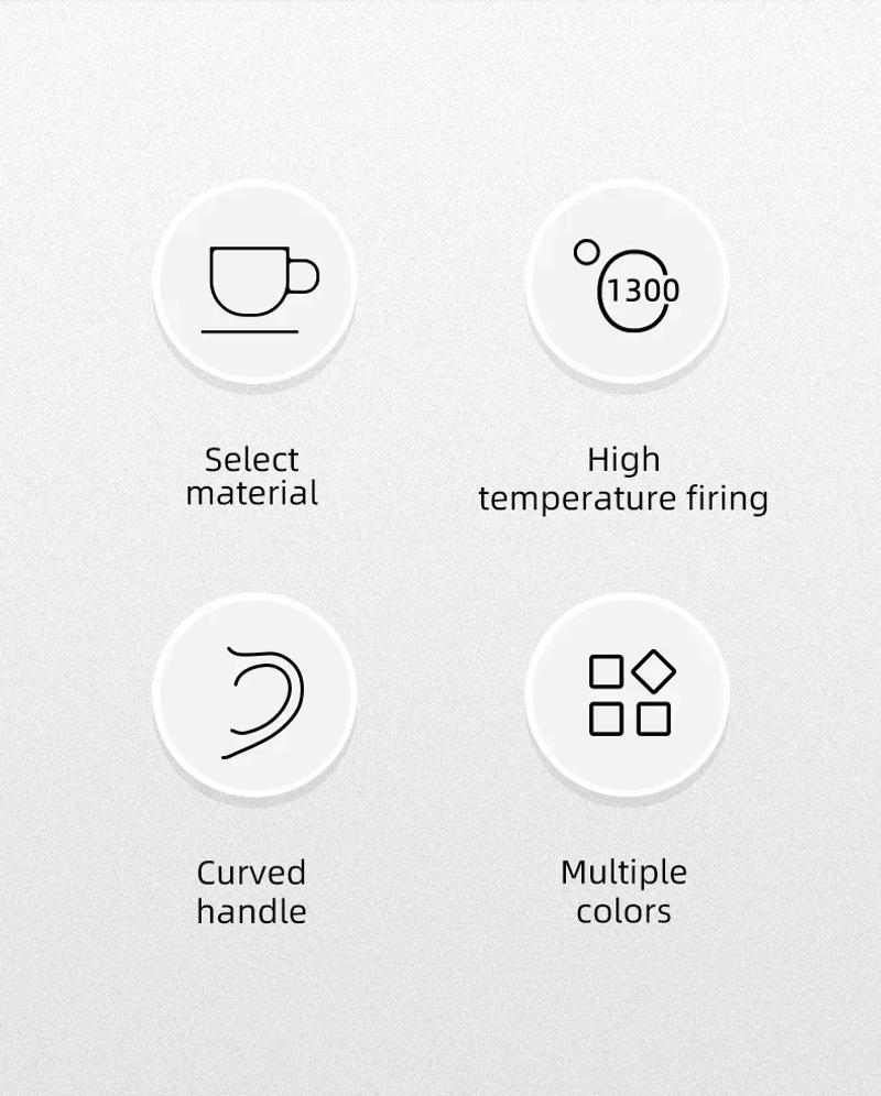 Description Picture 4 of itemPorcelain Coffee Cups Coffeeware Teaware Art Cup Ceramic Chic Cafe Bar Accessories Tools