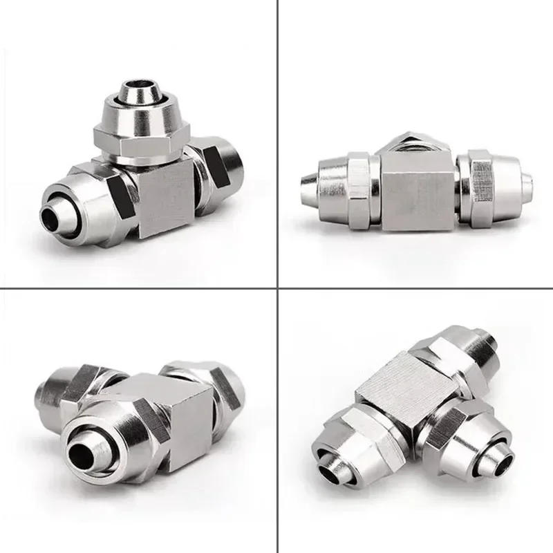 Description Picture 3 of item10Pcs KPE KPM KPU KPV KPZA Copper Plated Nickel Pneumatic Air Connector for Hose Tube OD 4 6 8 10 12 14 16MM Joint Connection