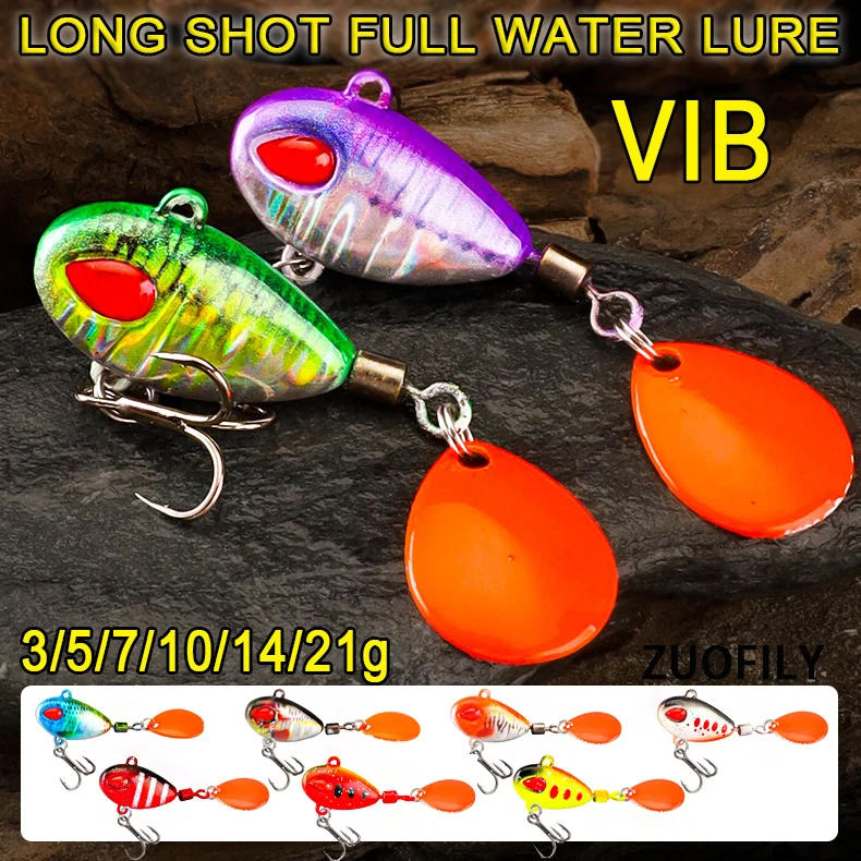 Description Picture 4 of itemSpoon Spinner Bait Sinking Wobblers Baits Metal Jig VIB Baits Rotating Sequin Tail Lures Far Casting Fishing Lures for Sea Bass