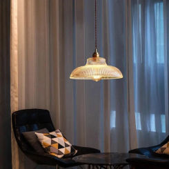 Nordic Glass Pendant Lights Retro Lighting Fixtures Home Lighting Bedroom Living Room  Hanging Lamp Beside Copper Lamp Luminaire
