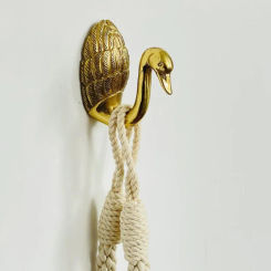 Creative Elephant Swan Shape Wall Hook Brass Window Dressing Curtain Hook American Retro Curtain Hanger Wall Crochet